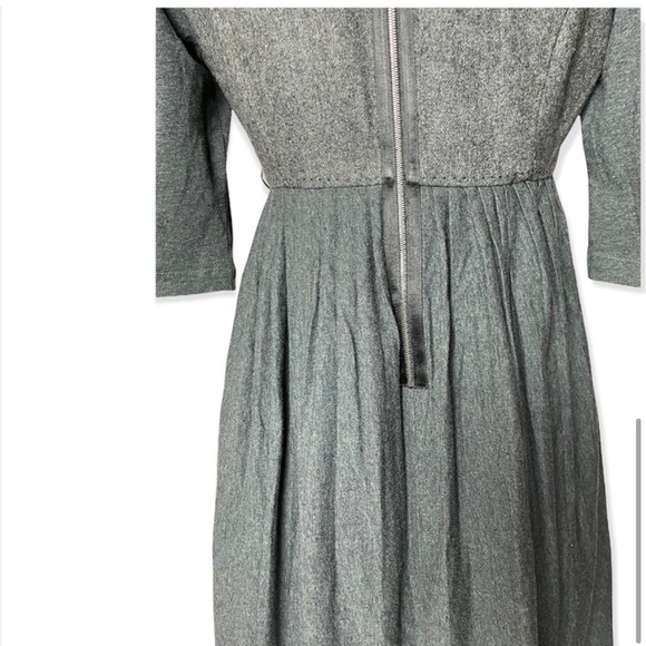 Phoebe Couture womens empire waist pleated wool scoop neck babydoll dress size 8 - Picture 6 of 12